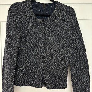 Navy speckled J. Crew Cardigan Blazer Cropped XS